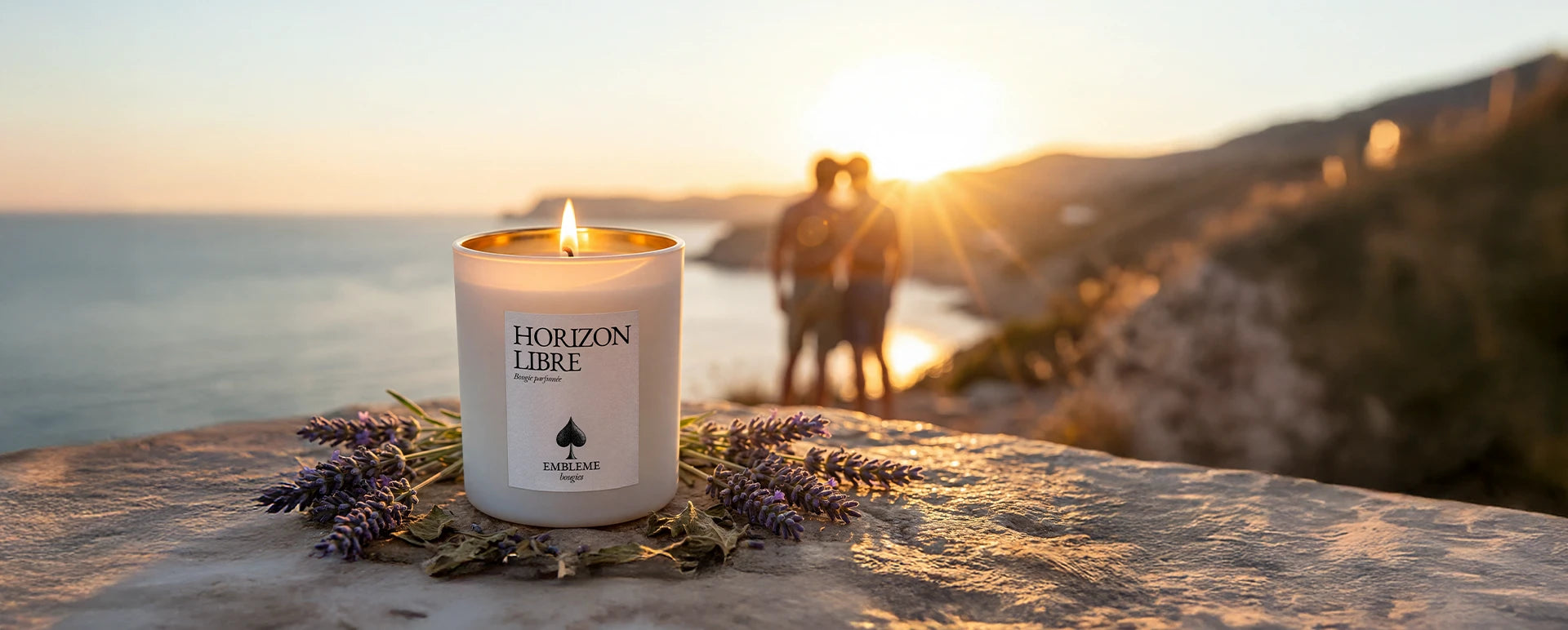 Bougie artisanale Lavande bois de santal et patchouli